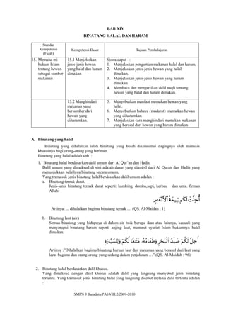 Menjelajahi Dunia Halal dan Haram: Panduan Fikih Binatang untuk Siswa Kelas 4 MDA