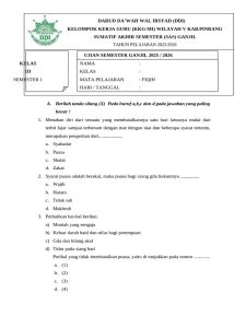 Soal Ujian Fiqih Kelas III Semester 1 PDF