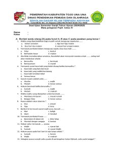 Soal Ujian Fiqih Kelas IV SDIT Aisyiyah PDF