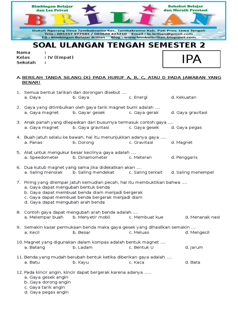 5 Fakta Mengejutkan dari Soal Ulangan IPA Kelas 4 Semester 1 dan Kunci Jawaban yang Wajib Diketahui