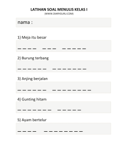 Soal Latihan Menulis Kelas 1 Sd Dalchaebi