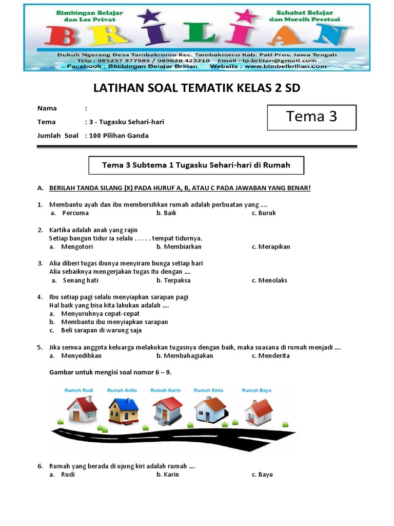 5 Terbukti Contoh Soal Kelas 2 SD Kurikulum 2013 Tema 3 Bantu Anak Pahami Jam Analogn