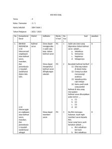 Kisi-Kisi Soal Kelas 3 Tema 4 PDF