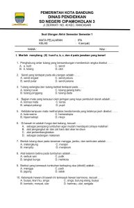 contoh soal hots ipa sd kelas 4