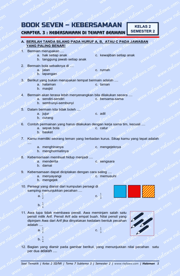 Terbukti! 7 Contoh Soal Kelas 2 SD Kurikulum 2013 Tema 7 Bikin Anak Paham Matematika