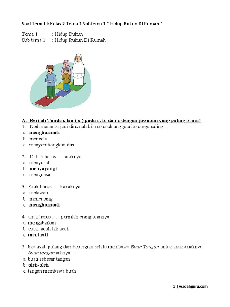 Terbukti Efektif! 7 Contoh Soal Kelas 2 SD Tema 1 Subtema 1 yang Membantu Anak Sukses