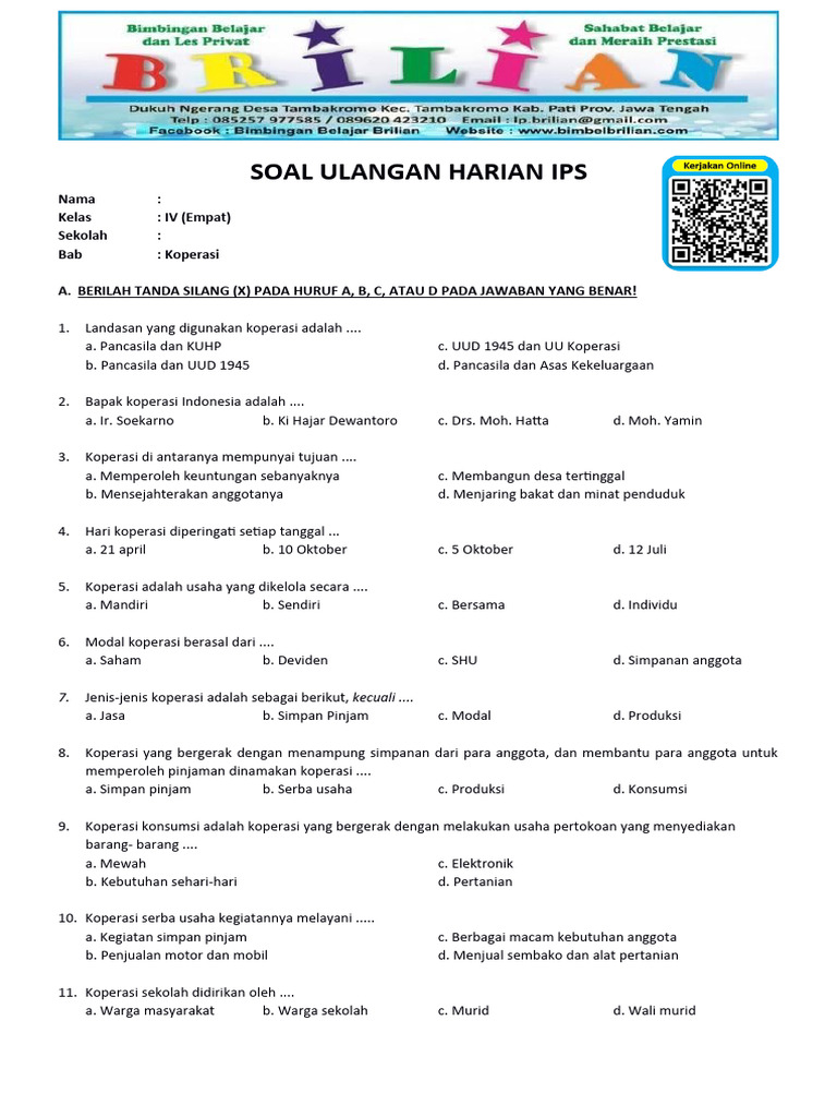 Inilah 7 Contoh Soal Ujian IPS Kelas 4 SD Semester 1 yang Sering Muncul di Ulangan, Wajib Dipelajari Siswa Sebelum Ujian