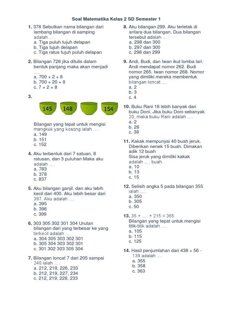 Rahasia Menguasai Contoh Soal Kelas 2 SD Semester 1 dalam 5 Langkah Efektif Sebelum Ujian Rahasia Menguasai Contoh Soal Kelas 2 SD Semester 1 dalam 5 Langkah Efektif Sebelum Ujian