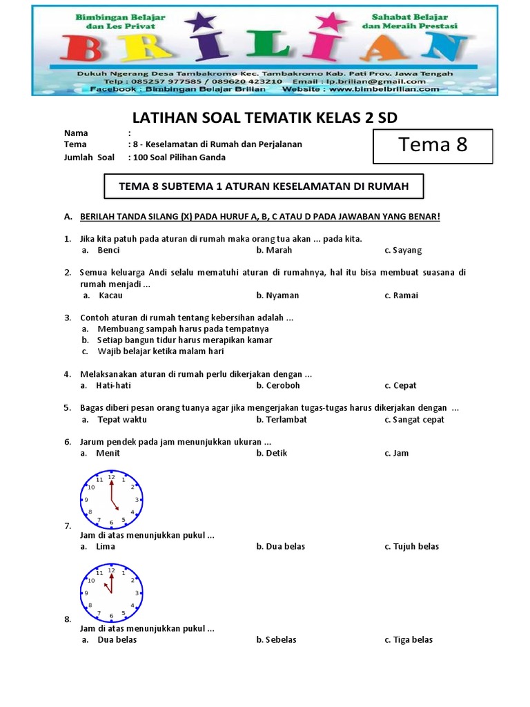 Terbukti 5 Cara Mudah Kuasai contoh soal kelas 2 sd kurikulum 2013 tema 8 Sekarang Juga