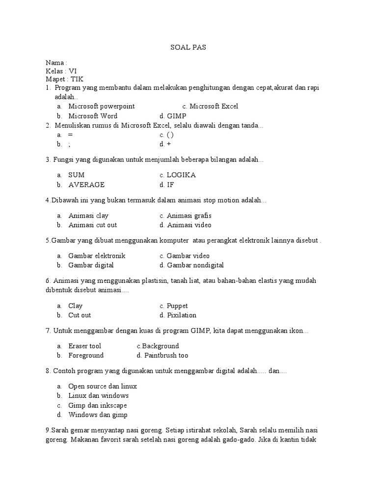 Rahasia Nilai Sempurna dengan Latihan Soal TIK Kelas 6 Semester 2 Terbaru Ini Rahasia Nilai Sempurna dengan Latihan Soal TIK Kelas 6 Semester 2 Terbaru Ini