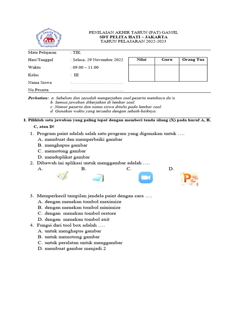 Wajib Tahu! 5 Latihan Soal TIK Kelas 3 Semester 2 Agar Anak Jago Teknologi